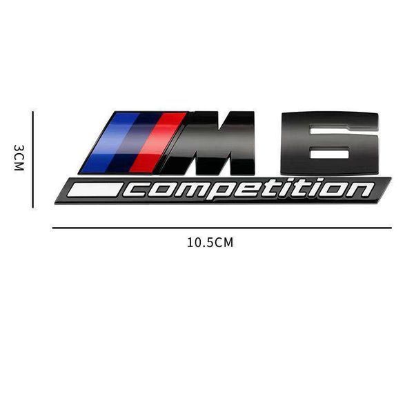 Автологотип емблема напис BMW M6 Competition Black Shadow Edition чорний глянець 401648 фото