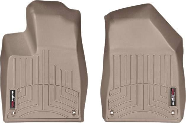 3D коврики для Chrysler 200 2015- бежевые передние WeatherTech 456891 239791 фото