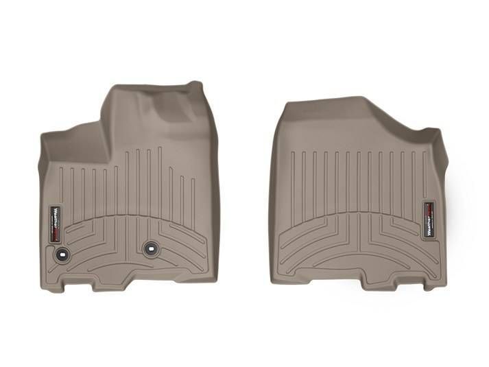 3D килимки для Toyota Sienna 2013- бежеві передні WeatherTech 454751 141286 фото
