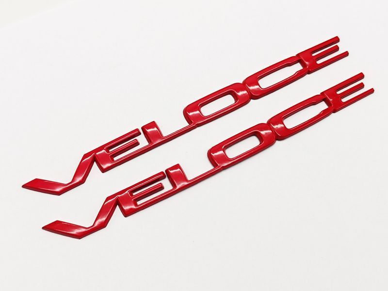 Автологотип емблема напис Alfa Romeo Veloce Red Edition на крила 2 штуки 521622 фото