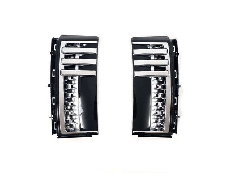 Решетка радиатора на Land Rover Range Rover 2005-2010 + жабры Chrome Black 427483 фото