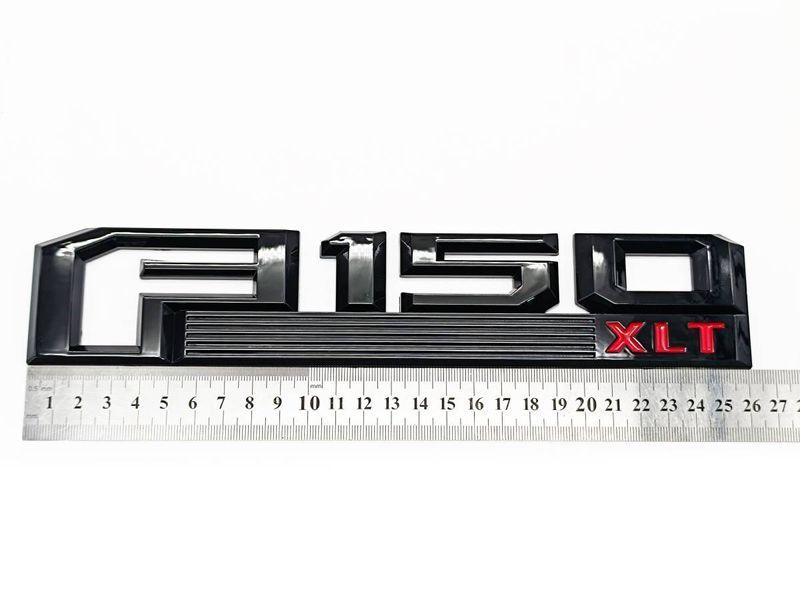 Автологотип емблема напис Ford F-150 XLT чорний глянець 431401 фото