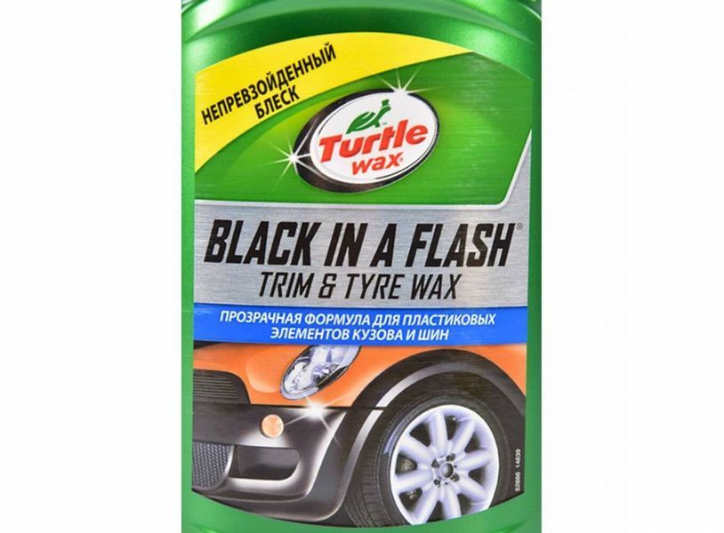 Поліроль для пластику і резини Turtle Wax Black in a Flash 300 мл 340629 фото