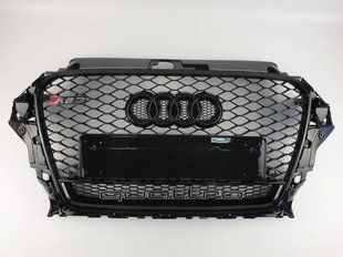 Решітка радіатора на Audi A3 2012-2016 стиль RS Black 240966 фото