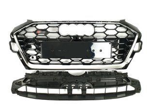 Решетка радиатора Chrome Black (в стиле S4) на Audi A4 B9 2019-2023 429951 фото