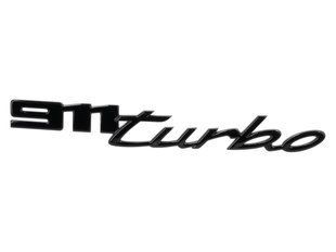 Автологотип емблема напис Porsche 911 Turbo Black чорний глянець 423258 фото
