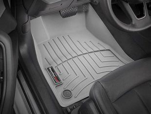 3D килимки для Audi A4 B9, A5 2016- сірі передні WeatherTech 469371 239824 фото