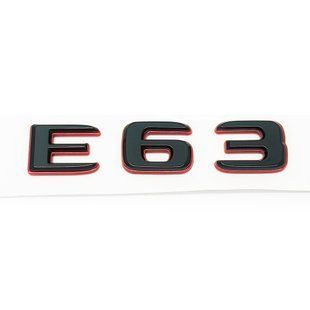 Автологотип шильдик эмблема надпись Mercedes E63 Black Red глянец 523261 фото
