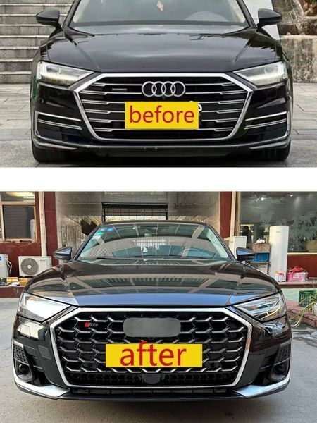 Передний бампер на Audi A8 2017-2021 в стиле S8 2021 521383 фото