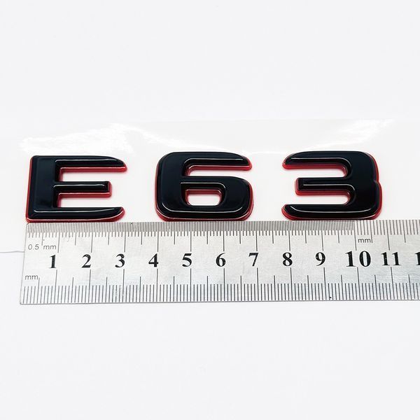 Автологотип шильдик эмблема надпись Mercedes E63 Black Red глянец 523261 фото