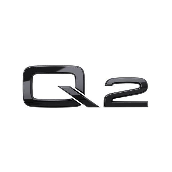 Автологотип емблема напис Audi Q2 чорний глянець 404254 фото Автологотип емблема напис Audi Q2 чорний глянець 404254 фото