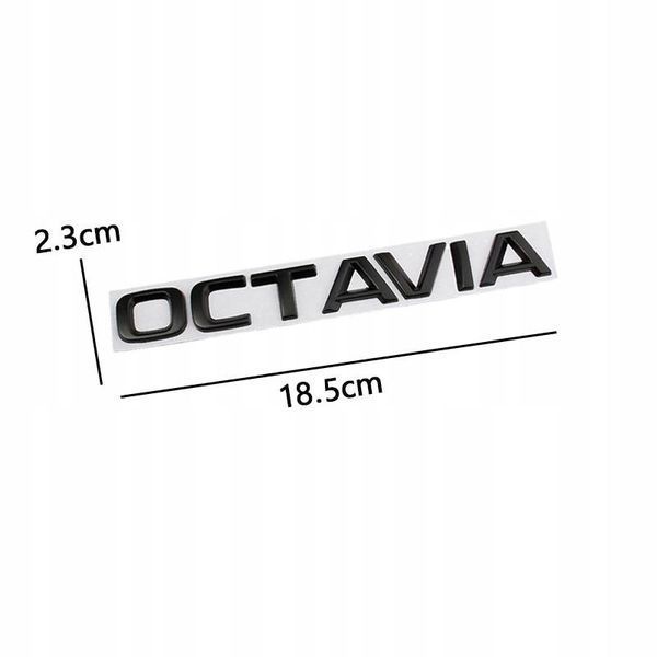 Автологотип шильдик эмблема надпись Skoda Octavia A7, A8 пластик черная на кришку багажника 37242 фото Автологотип шильдик эмблема надпись Skoda Octavia A7, A8 пластик черная на кришку багажника 37242 фото