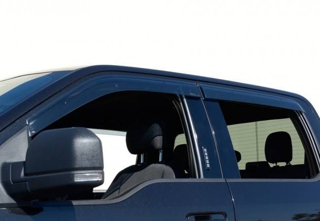 Дефлекторы окон на Ford F-150 2015- Crew Cab Premium Series WELLvisors 3-847FD015 162727 фото