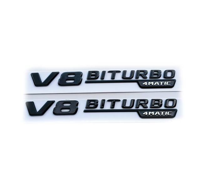 Автологотип емблема напис Mercedes V8 Biturbo 4matic black x2 416040 фото Автологотип емблема напис Mercedes V8 Biturbo 4matic black x2 416040 фото