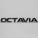 Автологотип шильдик эмблема надпись Skoda Octavia A7, A8 пластик черная на кришку багажника 37242 фото 5
