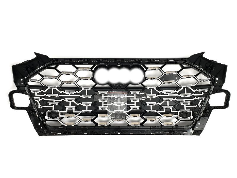 Решетка радиатора Chrome Black (в стиле S4) на Audi A4 B9 2019-2023 429951 фото