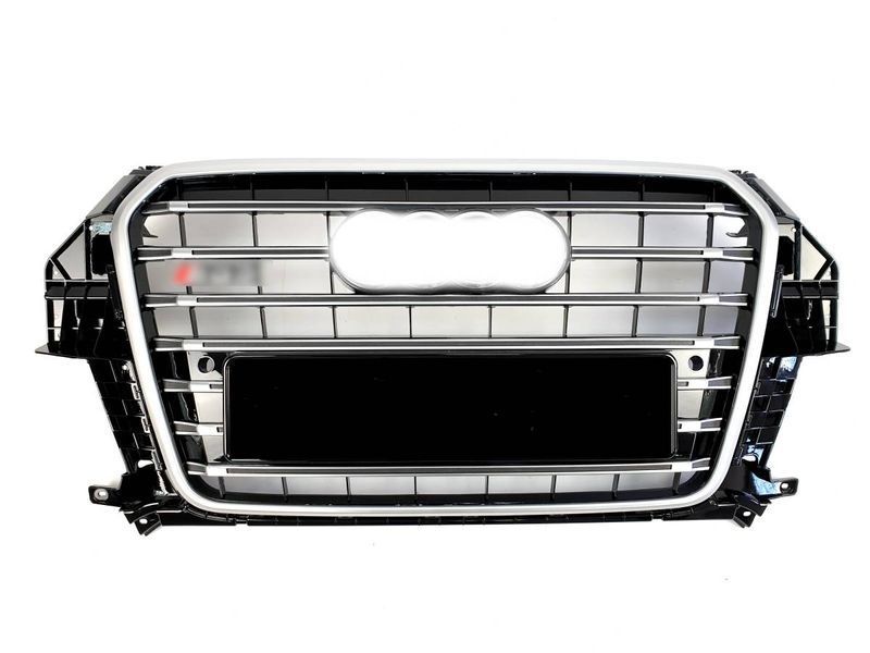 Решітка радіатора на Audi Q3 2011-2014 стиль SQ3 Black Silver 429956 фото