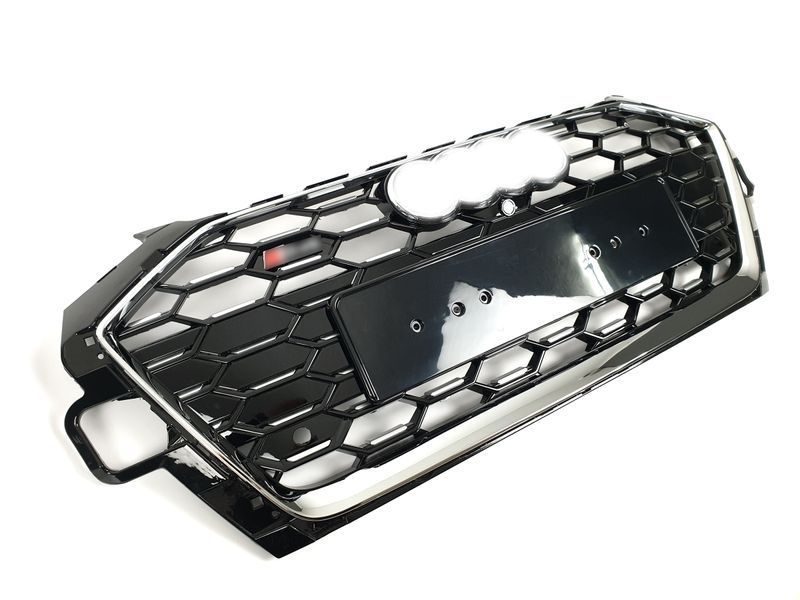 Решетка радиатора Chrome Black (в стиле S4) на Audi A4 B9 2019-2023 429951 фото