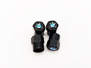 Ковпачки на ніпель з логотипом авто BMW чорного кольору 521840 фото