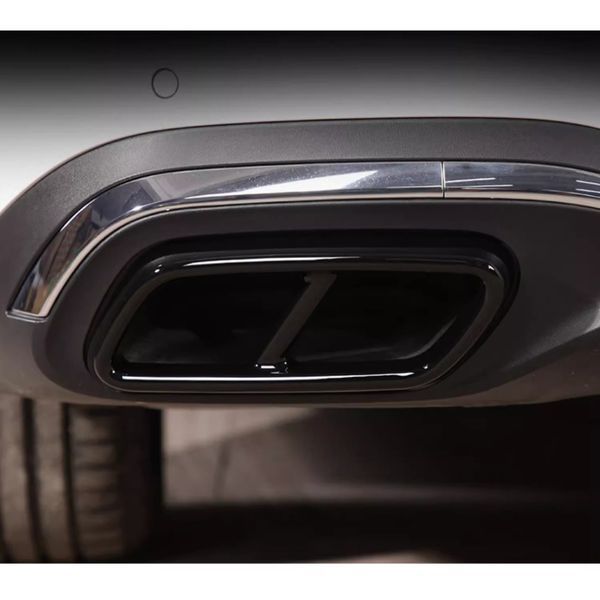 Накладки на вихлоп для Mercedes-Benz C-class W206 2021- AMG Line Черный глянец 522512 фото