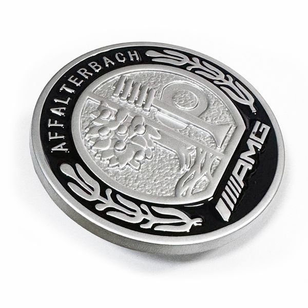 Передняя эмблема Mercedes AMG Affalterbach на капот 57 мм серая 522991 фото