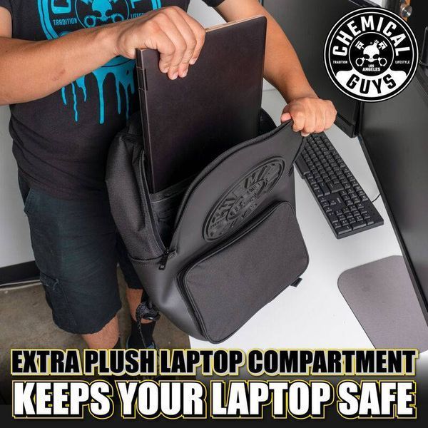 Рюкзак Chemical Guys Legacy Stealth Multipurpose Backpack for Travel, Work, School, and Detailing with Laptop Sleeve 408601 фото