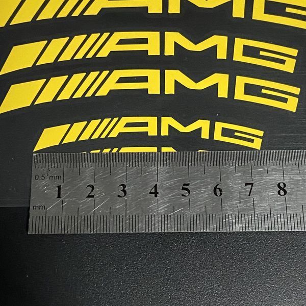 Наклейки на супорт Mercedes AMG жовті 426338 фото