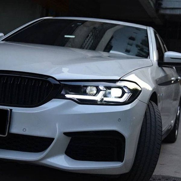 Передні фари на BMW 5 Series G30 2017-2020 FULL LED замість оригінальних ксенонових фар 2020 look 430403 фото Передні фари на BMW 5 Series G30 2017-2020 FULL LED замість оригінальних ксенонових фар 2020 look 430403 фото