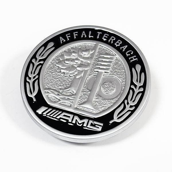 Передняя эмблема Mercedes AMG Affalterbach на капот 57 мм серая 522991 фото