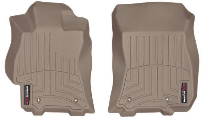 3D коврики для Subaru Legacy, Outback 2014-2019 бежевые передние WeatherTech 457081 46722 фото