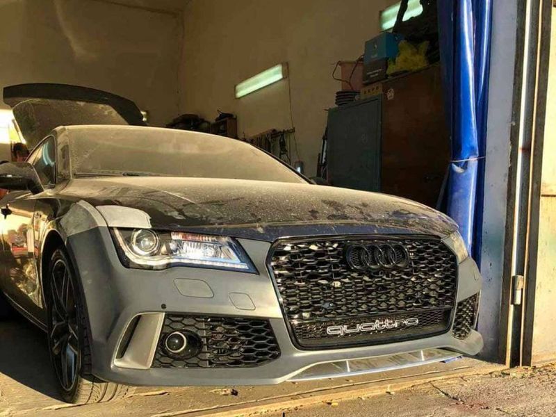 Передний бампер на Audi A7 2010-2014 в стиле RS7 V2 429826 фото