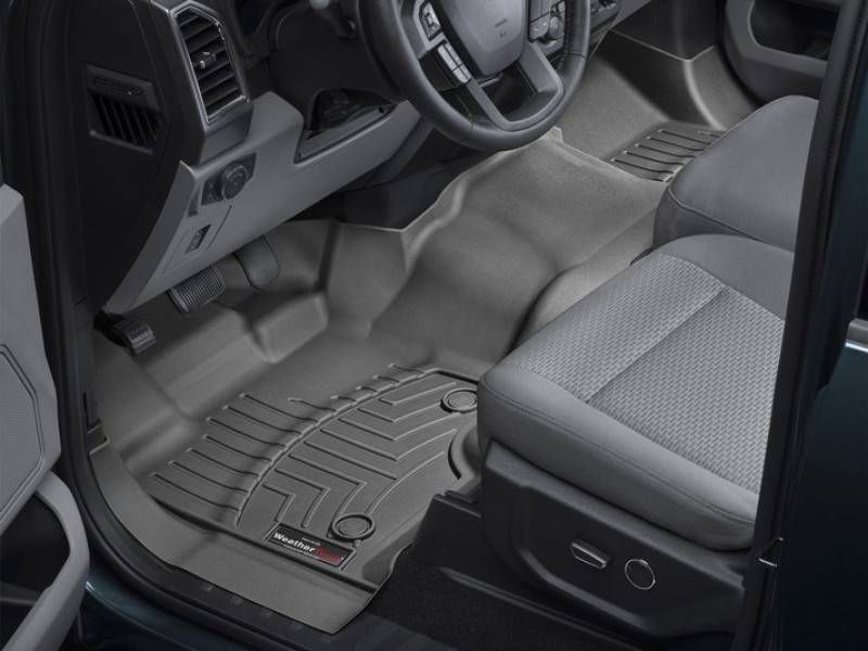 3D килимки для Ford F-150 2015- extended & double cab чорні передні WeatherTech 447931 98179 фото
