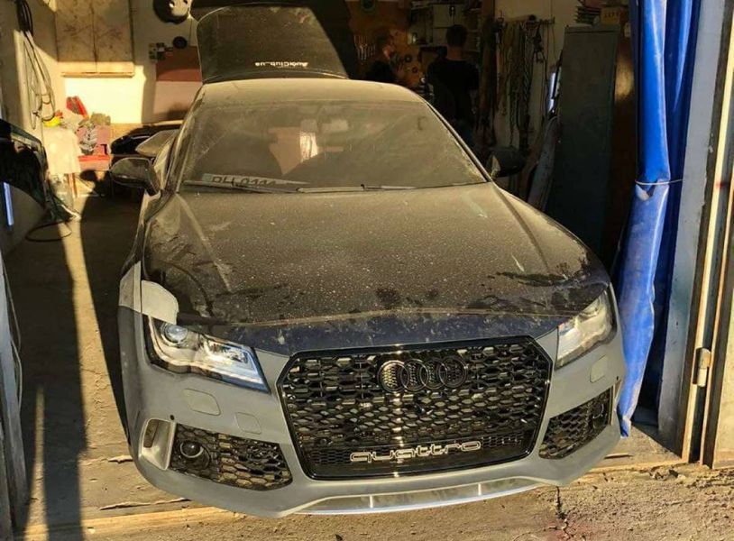 Передний бампер на Audi A7 2010-2014 в стиле RS7 V2 429826 фото