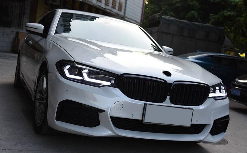 Передні фари на BMW 5 Series G30 2017-2020 FULL LED замість оригінальних ксенонових фар 2020 look 430403 фото Передні фари на BMW 5 Series G30 2017-2020 FULL LED замість оригінальних ксенонових фар 2020 look 430403 фото