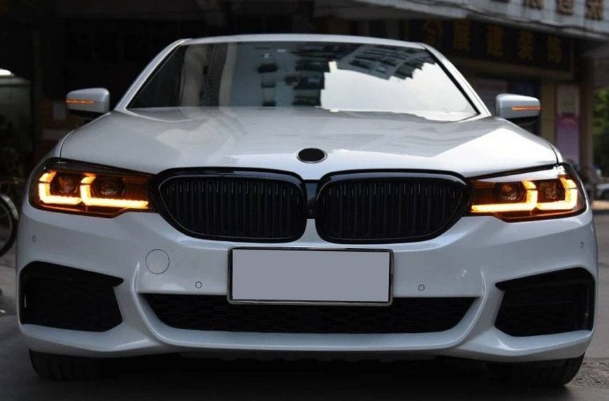 Передні фари на BMW 5 Series G30 2017-2020 FULL LED замість оригінальних ксенонових фар 2020 look 430403 фото Передні фари на BMW 5 Series G30 2017-2020 FULL LED замість оригінальних ксенонових фар 2020 look 430403 фото