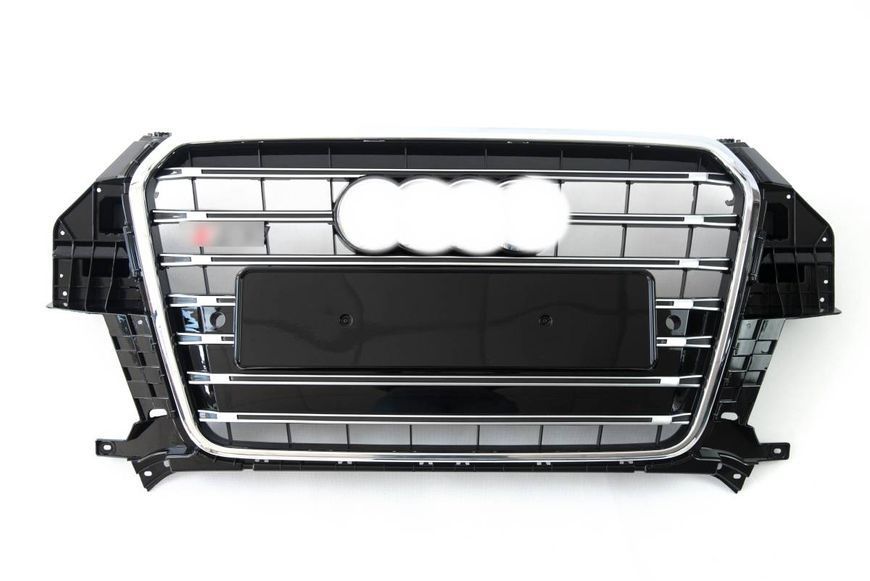 Решітка радіатора на Audi Q3 2011-2014 стиль SQ3 Chrome Black 429957 фото
