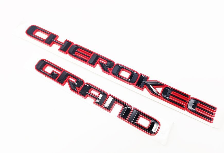 Автологотип шильдик эмблема надпись Jeep Grand Cherokee Trailhawk black red 431245 фото