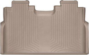 3D килимки для Ford F-150 2014-2020, 2021- SuperCrew бежеві задні Bucket Seating WeatherTech 456972 141183 фото