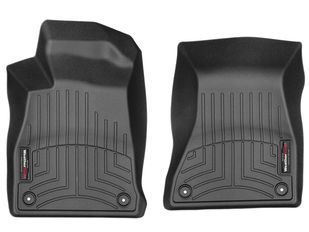 3D килимки для Audi A4 B9, A5 2016- чорні передні WeatherTech 449371 46107 фото