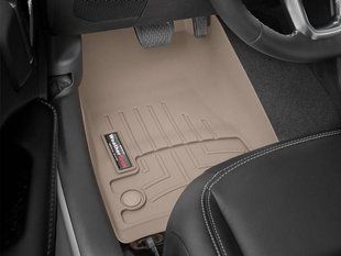 3D килимки для Jeep Wrangler, Wrangler Unlimited, Gladiator 2018- бежеві передні WeatherTech 4513131 141218 фото