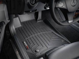 3D килимки для Mercedes E-class W212 2009-2016, CLS-class 2011- чорні передні WeatherTech 442581 46577 фото