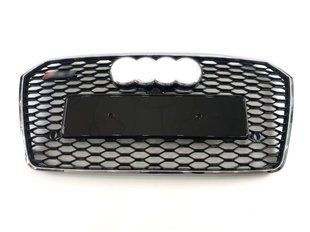 Решітка радіатора на Audi A7 2014-2017 стиль RS7 Chrome Black 427326 фото