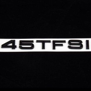 Автологотип емблема напис Audi 45 TFSI чорна на кришку багажника 241288 фото
