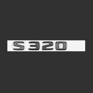 Автологотип емблема напис Mercedes S320 Black Package чорний глянець 416061 фото