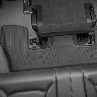 3D килимки для Audi Q7 2016- чорні 3 ряд WeatherTech 448873 46142 фото