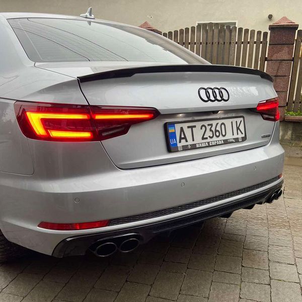Спойлер на машину Audi A4 B9 2015- в стиле ABT черный глянец 414449 фото