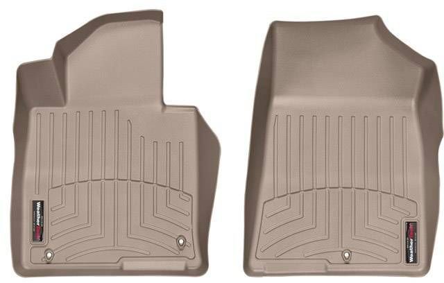 3D коврики для Kia Optima, Hyundai Sonata 2015-2019 бежевые передние WeatherTech 456661 141220 фото