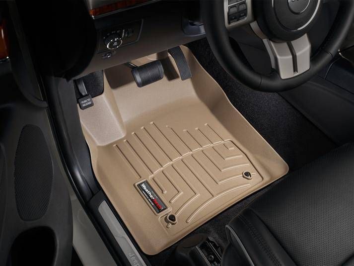 3D коврики для Jeep Grand Cherokee, Dodge Durango 2011-2013 бежевые передние WeatherTech 453241 141209 фото