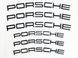 Наклейки на супорт PORSCHE чорні вигнуті 431058 фото 1