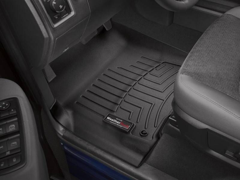 3D килимки для Dodge Ram 2013-2018 Regular, Quad Cab чорні передні WeatherTech 444651 120255 фото